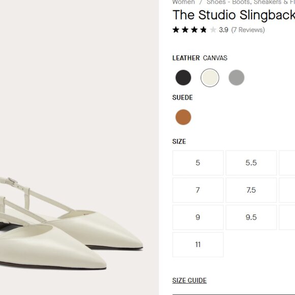 Guilhermina Studio Slingback Flats Size 7 (fits 7.5) - Picture 4 of 4